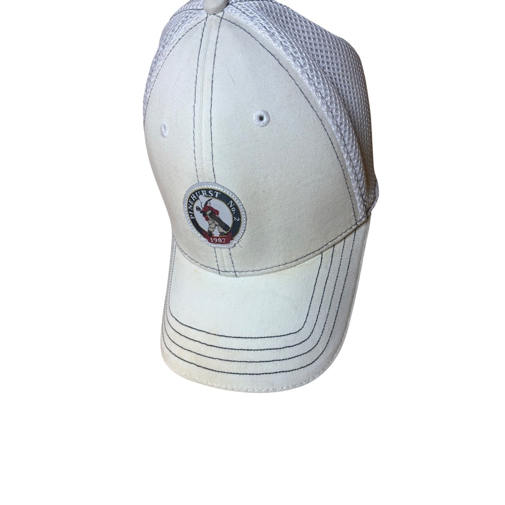 Pukka Pinehurst No 2 Golf Hat Putter Boy Logo Mesh Stretch Fit Cap White